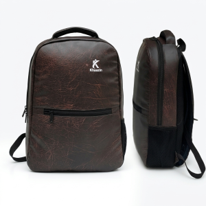 Khaazin Textured Synthetic Leather Backpack – Everyday Travel & Casual Bag