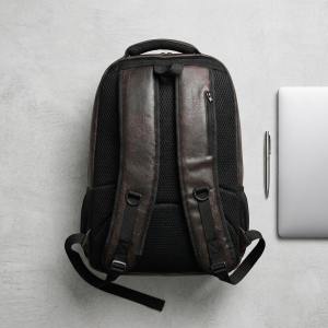 Khaazin Textured Synthetic Leather Backpack – Everyday Travel & Casual Bag